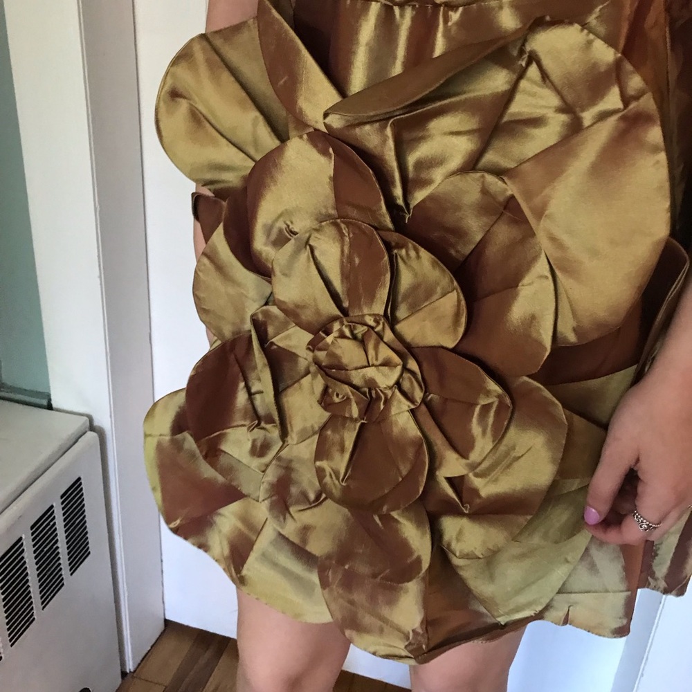 NWT Cherlone Green Gold Cocktail Dress size 12